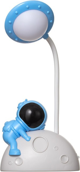 Изображение товара Настольная лампа Risalux Космонавт на луне 7697690 (белый/синий)