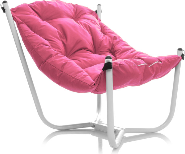 Изображение товара Комплект кресел садовых M-Group Чил / 29360108 (2шт, белый/розовая подушка)