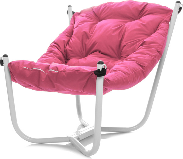 Изображение товара Комплект кресел садовых M-Group Чил / 29360108 (2шт, белый/розовая подушка)