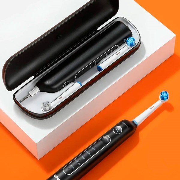 Изображение товара Электрическая зубная щетка Bitvae BV R2 Rotary E-Toothbrush+8 насадок+чехол+крышка (черный)
