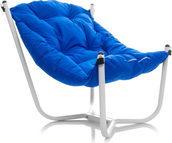 Изображение товара Комплект кресел садовых M-Group Чил / 29360110 (2шт, белый/синяя подушка)