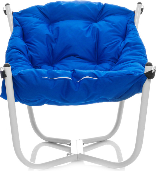 Изображение товара Комплект кресел садовых M-Group Чил / 29360110 (2шт, белый/синяя подушка)