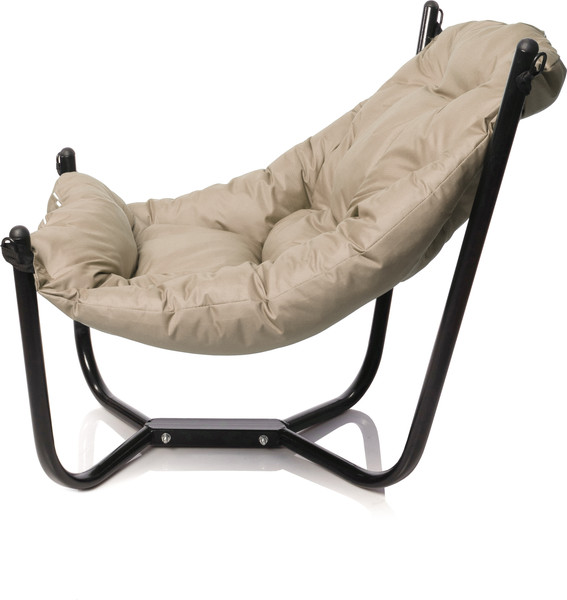 Изображение товара Комплект кресел садовых M-Group Чил / 29360401 (2шт, черный/бежевая подушка)