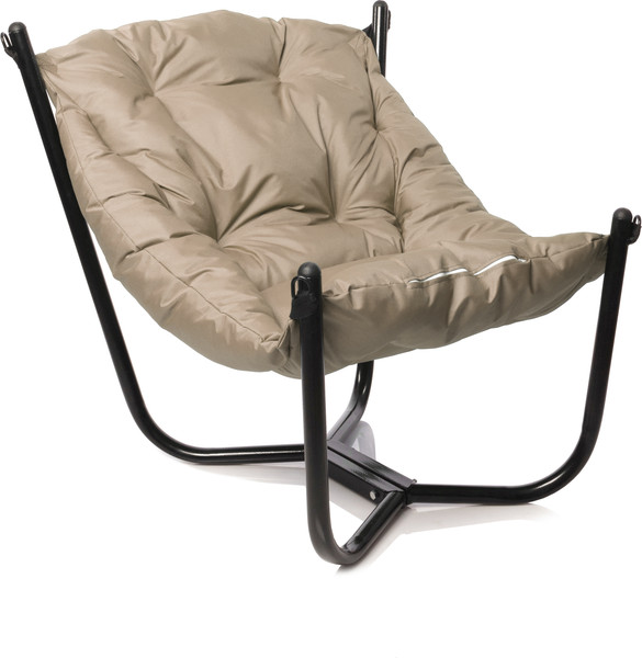 Изображение товара Комплект кресел садовых M-Group Чил / 29360401 (2шт, черный/бежевая подушка)