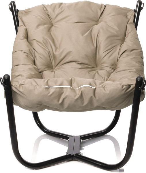 Изображение товара Комплект кресел садовых M-Group Чил / 29360401 (2шт, черный/бежевая подушка)