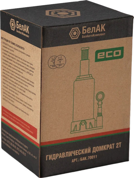 Изображение товара Бутылочный домкрат БелАК Eco 2т / БАК.70011