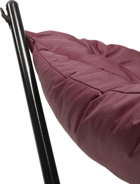 Изображение товара Комплект кресел садовых M-Group Чил / 29360402 (2шт, черный/бордовая подушка)