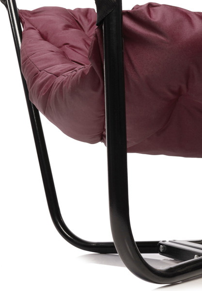 Изображение товара Комплект кресел садовых M-Group Чил / 29360402 (2шт, черный/бордовая подушка)