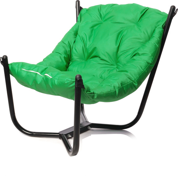 Изображение товара Комплект кресел садовых M-Group Чил / 29360404 (2шт, черный/зеленая подушка)