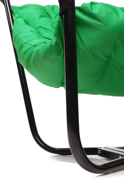 Изображение товара Комплект кресел садовых M-Group Чил / 29360404 (2шт, черный/зеленая подушка)