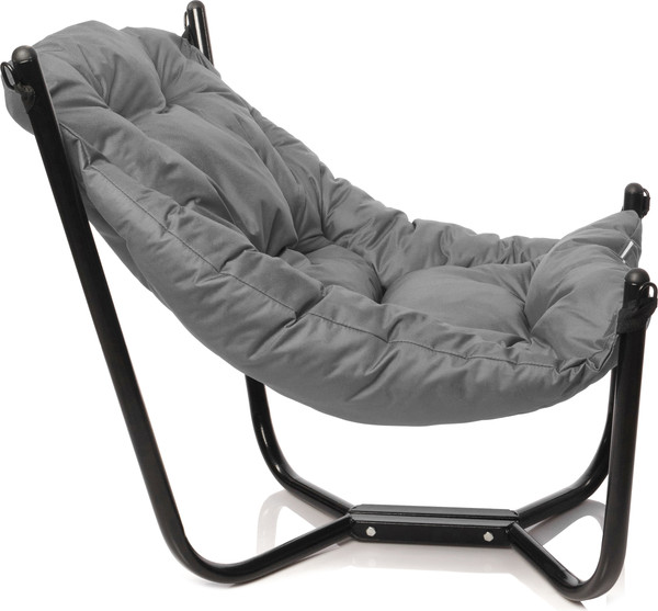 Изображение товара Комплект кресел садовых M-Group Чил / 29360409 (2шт, черный/серая подушка)