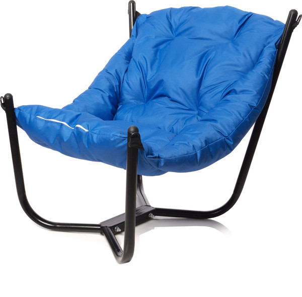 Изображение товара Комплект кресел садовых M-Group Чил / 29360410 (2шт, черный/синяя подушка)