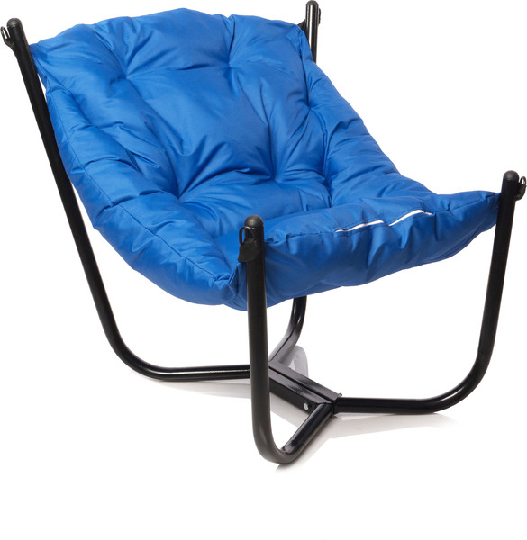 Изображение товара Комплект кресел садовых M-Group Чил / 29360410 (2шт, черный/синяя подушка)