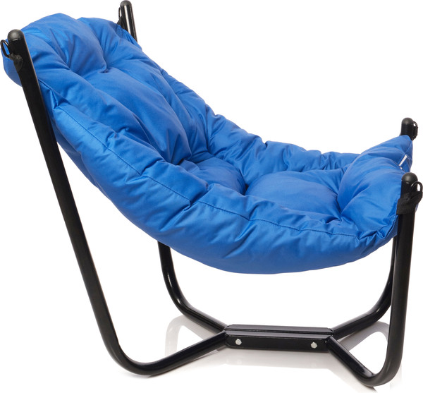 Изображение товара Комплект кресел садовых M-Group Чил / 29360410 (2шт, черный/синяя подушка)