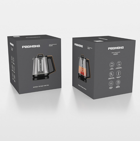 Изображение товара Электрочайник Redmond KG251 (черный/дерево)