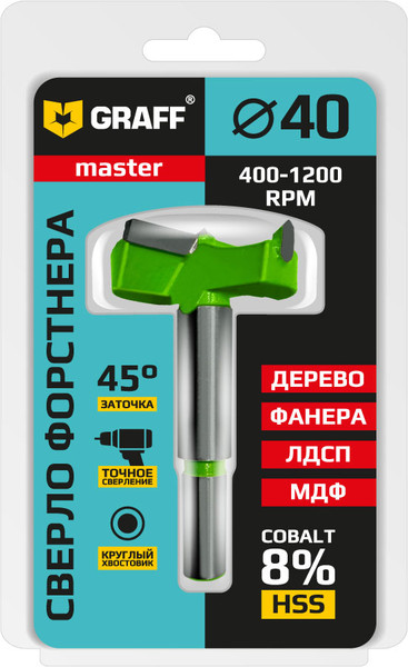 Изображение товара Сверло GRAFF 40мм / 20940