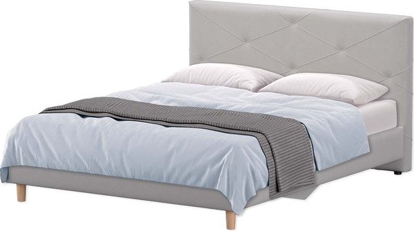 Изображение товара Двуспальная кровать Аквилон Ромео 16 М (велюр грей)