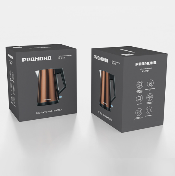 Изображение товара Электрочайник Redmond KM244 (коричневый)