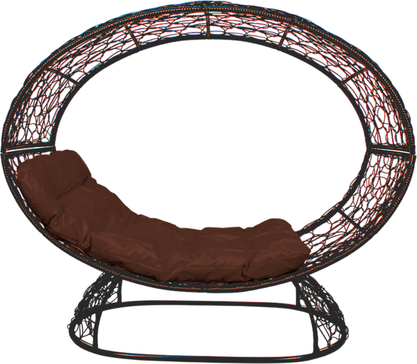 Изображение товара Кресло садовое M-Group Венера на подставке / 11770205 (коричневый/коричневая подушка)
