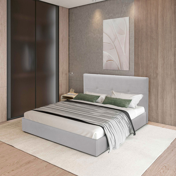 Изображение товара Двуспальная кровать Аквилон Венера 16 ПМ (велюр грей)