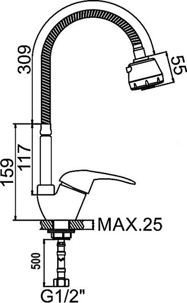 Изображение товара Смеситель Wisent W53212