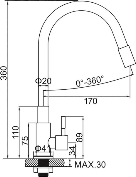 Изображение товара Кран на одну воду Ledeme L74195-2