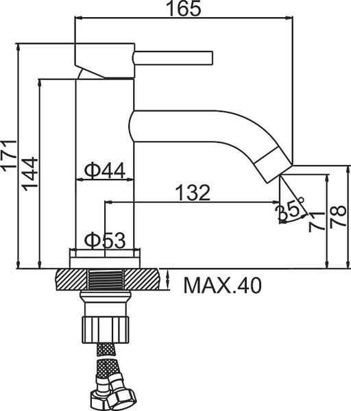 Изображение товара Смеситель Ledeme L71006Y