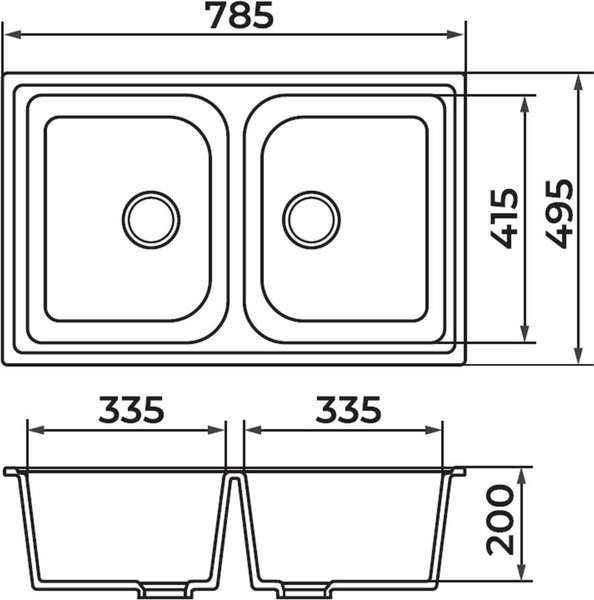 Изображение товара Мойка кухонная Granrus GR-785 W (песочный)