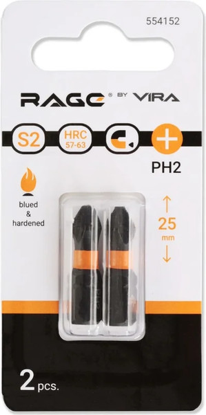 Изображение товара Набор бит Vira S2 PH2x25мм / 554152 (2шт)