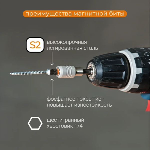 Изображение товара Набор бит Vira S2 PH2x25мм / 554152 (2шт)