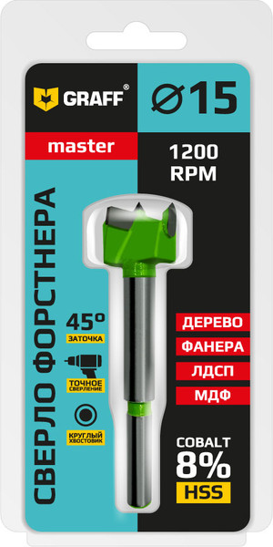 Изображение товара Сверло GRAFF 15мм / 20915