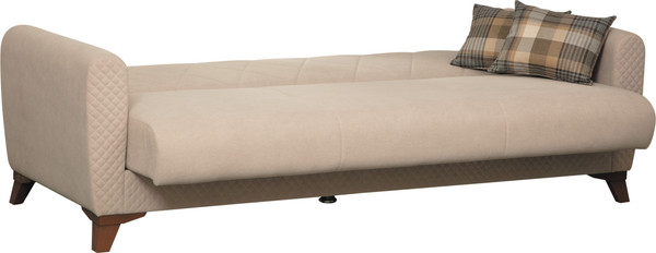 Изображение товара Диван Олмеко Эдвин М 3-х местный 2 подушки (велюр, прага капучино)