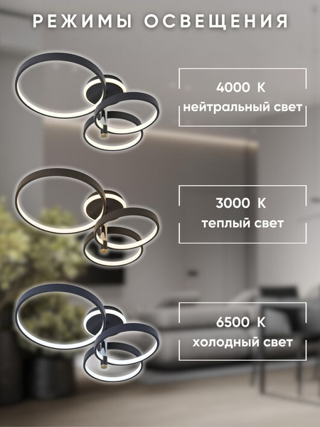 Изображение товара Люстра Aitin-Pro X60017/3 (черный)