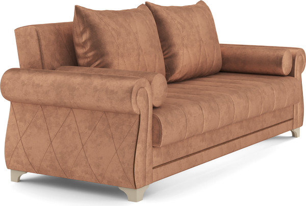 Изображение товара Диван Олмеко Порто М (велюр, тенерифе корица/велюр, тенерифе шоколад)