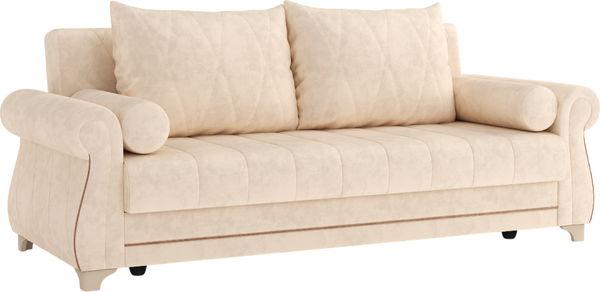 Изображение товара Диван Олмеко Порто М (велюр, тенерифе крем/велюр, тенерифе хумус)