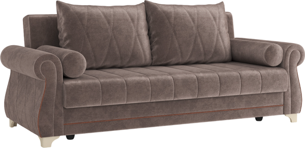 Изображение товара Диван Олмеко Порто М (велюр, тенерифе стоун/велюр, тенерифе шоколад)