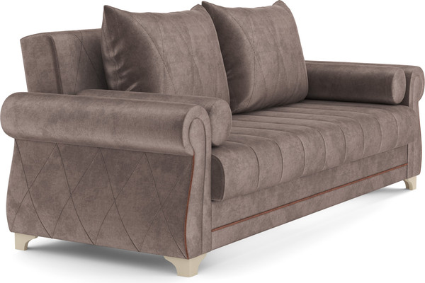 Изображение товара Диван Олмеко Порто М (велюр, тенерифе стоун/велюр, тенерифе шоколад)