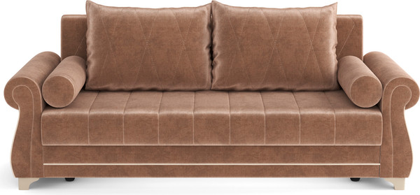 Изображение товара Диван Олмеко Порто М (велюр, тенерифе хумус/велюр, тенерифе крем)