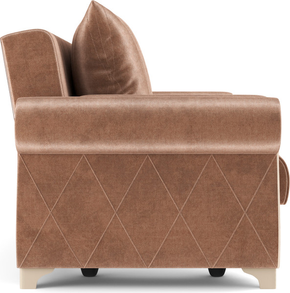 Изображение товара Диван Олмеко Порто М (велюр, тенерифе хумус/велюр, тенерифе крем)