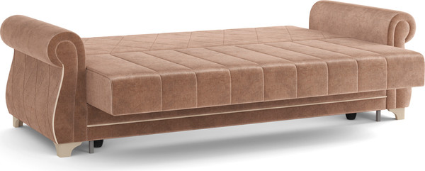 Изображение товара Диван Олмеко Порто М (велюр, тенерифе хумус/велюр, тенерифе крем)