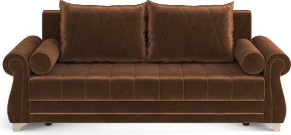 Изображение товара Диван Олмеко Порто М (велюр, тенерифе шоколад/велюр, тенерифе корица)