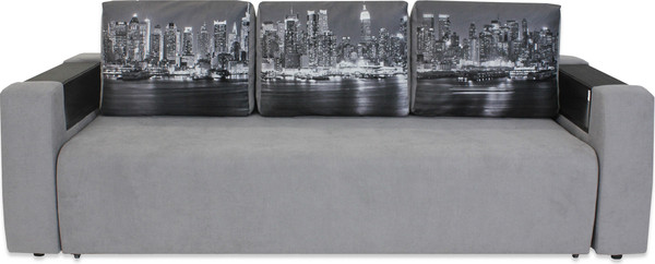 Изображение товара Диван Аквилон Блюз New (хаки 05 серый/купон ночной город ч/б 0070.02)