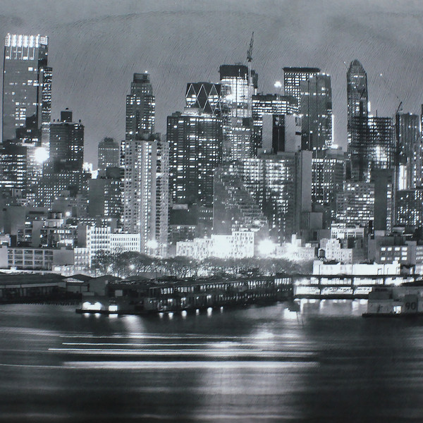 Изображение товара Диван Аквилон Блюз New (хаки 05 серый/купон ночной город ч/б 0070.02)