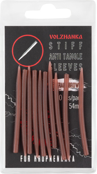 Изображение товара Конус для клипсы рыболовной Волжанка Semi Stiff Anti Tangle Sleeves 54мм / CVSSATS54-BR (10шт)