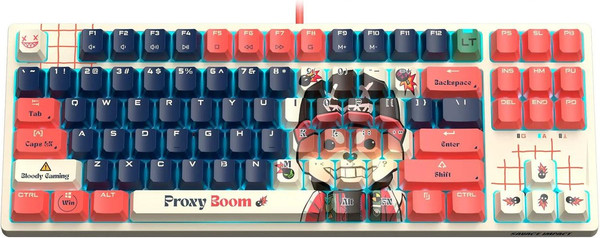 Изображение товара Клавиатура A4Tech Bloody AT87 Proxy Boom (бежевый/красный)