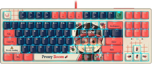 Изображение товара Клавиатура A4Tech Bloody AT87 Proxy Boom (бежевый/красный)