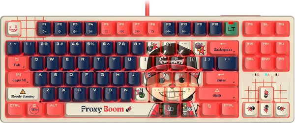 Изображение товара Клавиатура A4Tech Bloody AT87 Proxy Boom (бежевый/красный)
