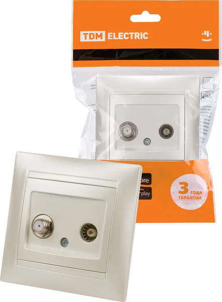 Изображение товара Розетка TDM Лама SQ1815-0820 (перламутр)