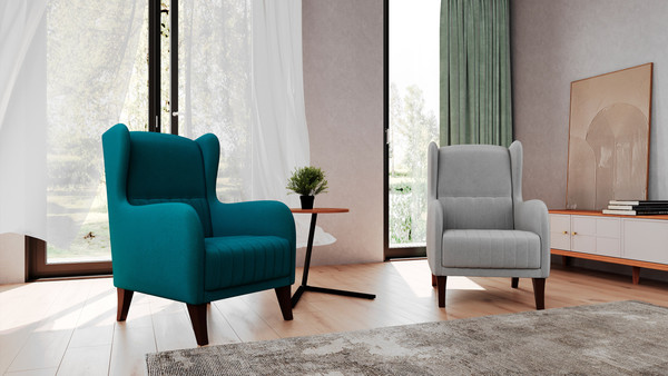 Изображение товара Кресло мягкое Олмеко ЕвроМагнат М (велюр, тенерифе изумруд)