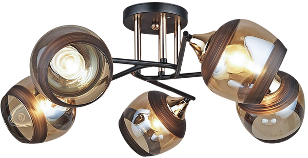 Изображение товара Люстра Aitin-Pro НПБ 02-5x60-101 / A3615/5 (черный/золото)